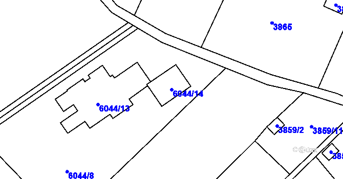 Parcela st. 6044/14 v KÚ Šternberk, Katastrální mapa