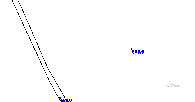 Parcela st. 689/11 v KÚ Počeplice, Katastrální mapa