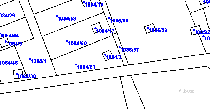 Parcela st. 1084/2 v KÚ Štětí I, Katastrální mapa