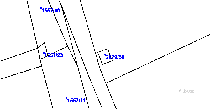 Parcela st. 2079/56 v KÚ Štětí I, Katastrální mapa
