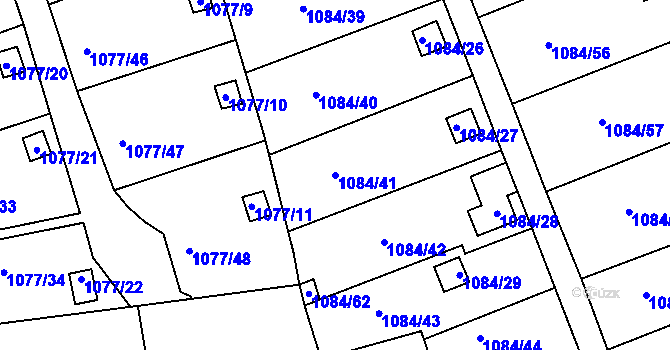 Parcela st. 1084/41 v KÚ Štětí I, Katastrální mapa