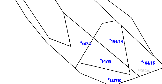 Parcela st. 147/2 v KÚ Štětkovice, Katastrální mapa