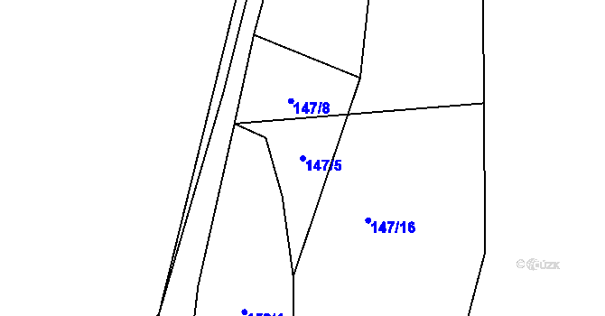 Parcela st. 147/5 v KÚ Štětkovice, Katastrální mapa