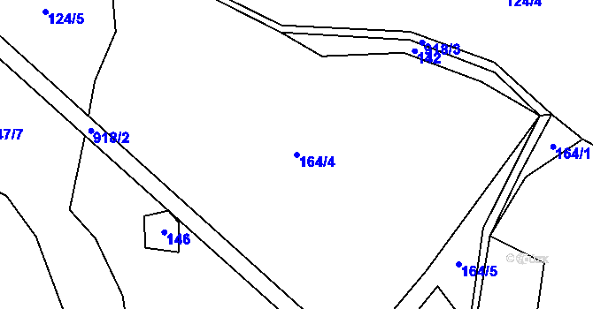 Parcela st. 164/4 v KÚ Štětkovice, Katastrální mapa