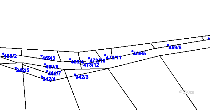 Parcela st. 473/11 v KÚ Štětkovice, Katastrální mapa