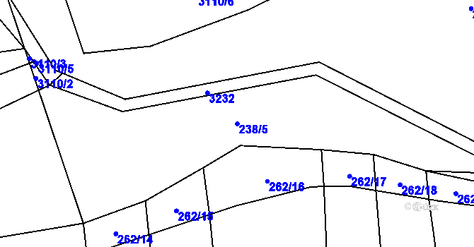Parcela st. 238/5 v KÚ Štichovice, Katastrální mapa