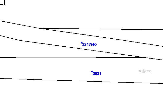 Parcela st. 3217/40 v KÚ Štichovice, Katastrální mapa