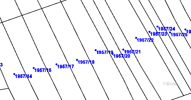 Parcela st. 1957/19 v KÚ Štichovice, Katastrální mapa