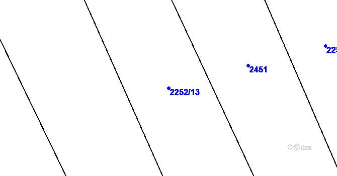 Parcela st. 2252/13 v KÚ Štichovice, Katastrální mapa