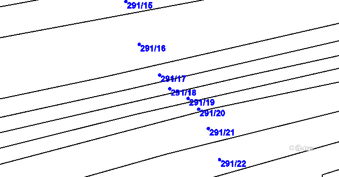 Parcela st. 291/18 v KÚ Štichovice, Katastrální mapa