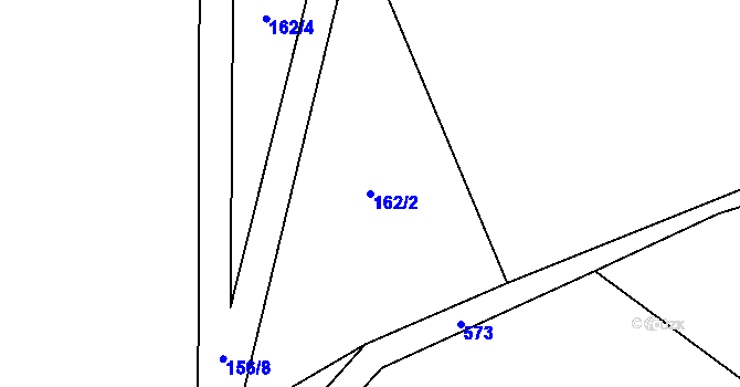 Parcela st. 162/2 v KÚ Štikov, Katastrální mapa