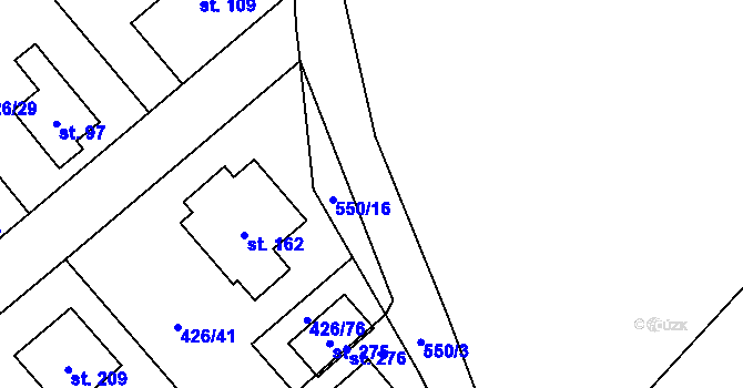 Parcela st. 430/3 v KÚ Štikov, Katastrální mapa