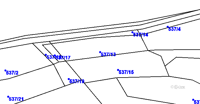 Parcela st. 537/13 v KÚ Štikov, Katastrální mapa
