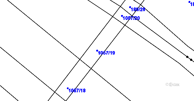 Parcela st. 1057/19 v KÚ Modrá Hůrka, Katastrální mapa