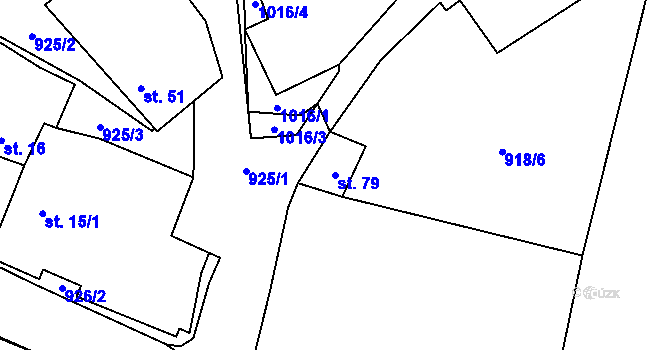 Parcela st. 79 v KÚ Štipoklasy, Katastrální mapa
