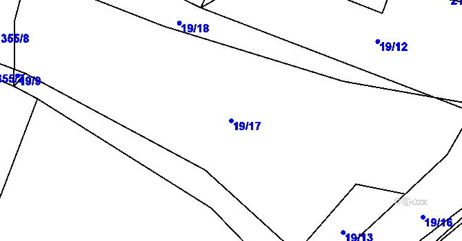 Parcela st. 19/17 v KÚ Štipoklasy, Katastrální mapa