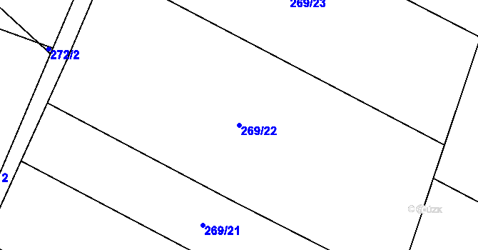 Parcela st. 269/22 v KÚ Štipoklasy, Katastrální mapa