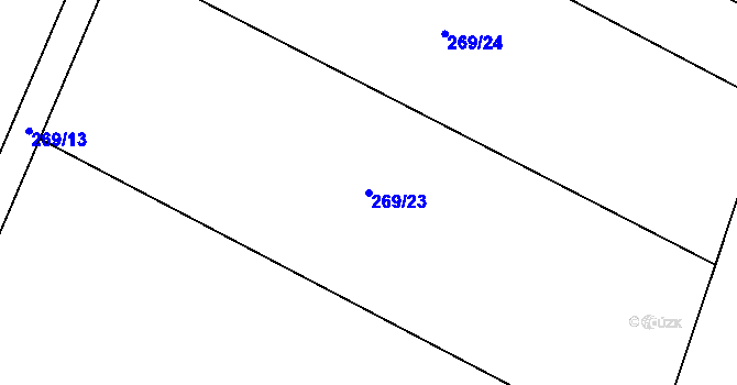 Parcela st. 269/23 v KÚ Štipoklasy, Katastrální mapa