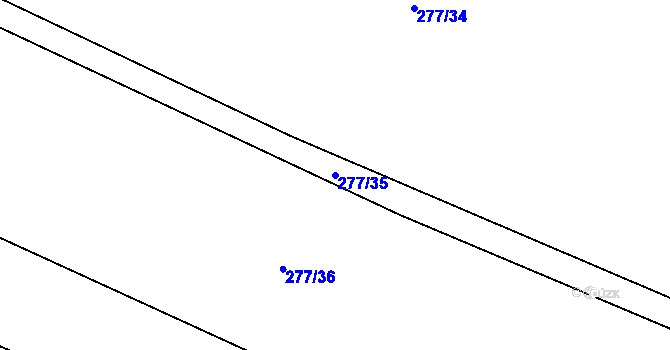 Parcela st. 277/35 v KÚ Štipoklasy, Katastrální mapa