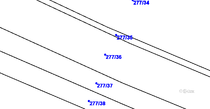 Parcela st. 277/36 v KÚ Štipoklasy, Katastrální mapa