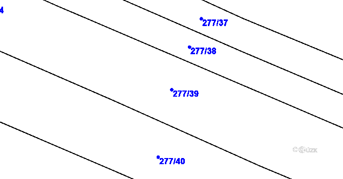 Parcela st. 277/39 v KÚ Štipoklasy, Katastrální mapa