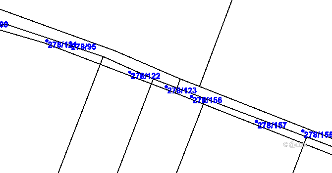 Parcela st. 278/123 v KÚ Štipoklasy, Katastrální mapa