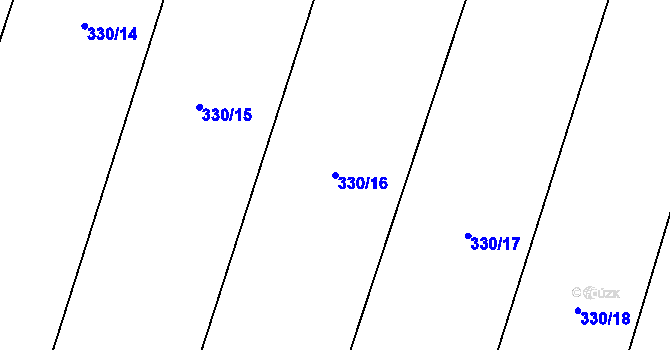 Parcela st. 330/16 v KÚ Štipoklasy, Katastrální mapa