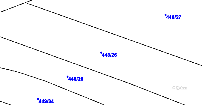 Parcela st. 448/26 v KÚ Štipoklasy, Katastrální mapa