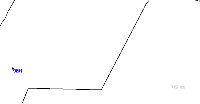 Parcela st. 95/2 v KÚ Svinná u Štítar, Katastrální mapa