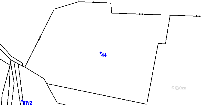 Parcela st. 44 v KÚ Svinná u Štítar, Katastrální mapa