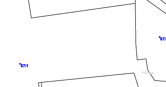 Parcela st. 67/3 v KÚ Svinná u Štítar, Katastrální mapa