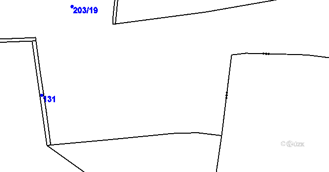 Parcela st. 203/19 v KÚ Svinná u Štítar, Katastrální mapa