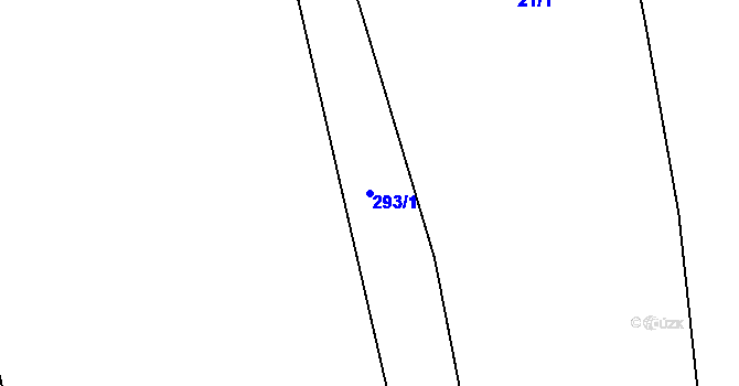 Parcela st. 293/1 v KÚ Svinná u Štítar, Katastrální mapa