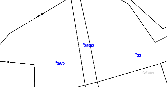Parcela st. 293/2 v KÚ Svinná u Štítar, Katastrální mapa