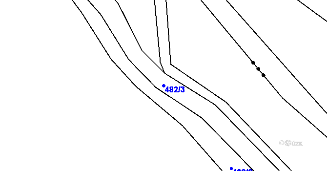 Parcela st. 482/3 v KÚ Štítary nad Radbuzou, Katastrální mapa
