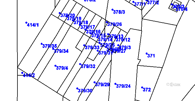 Parcela st. 379/31 v KÚ Štítary na Moravě, Katastrální mapa