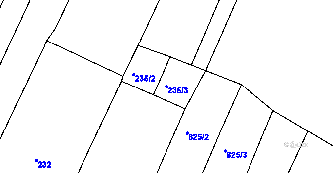 Parcela st. 235/3 v KÚ Štítary na Moravě, Katastrální mapa