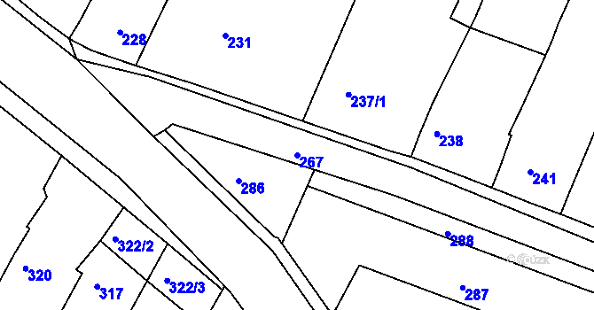 Parcela st. 267 v KÚ Štítary na Moravě, Katastrální mapa