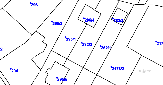 Parcela st. 282/3 v KÚ Štítary na Moravě, Katastrální mapa