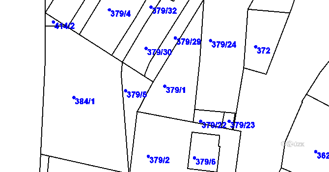 Parcela st. 379/1 v KÚ Štítary na Moravě, Katastrální mapa
