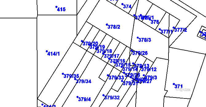 Parcela st. 379/17 v KÚ Štítary na Moravě, Katastrální mapa