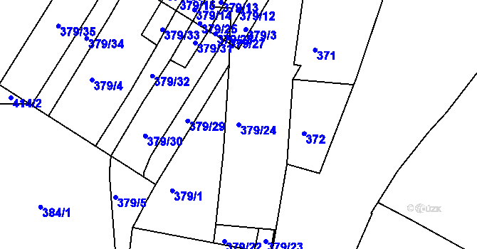 Parcela st. 379/24 v KÚ Štítary na Moravě, Katastrální mapa