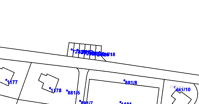 Parcela st. 724/18 v KÚ Štítary na Moravě, Katastrální mapa