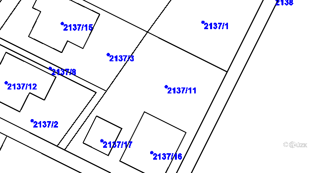 Parcela st. 2137/11 v KÚ Štítary na Moravě, Katastrální mapa
