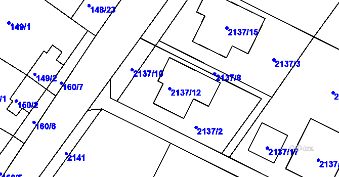 Parcela st. 2137/12 v KÚ Štítary na Moravě, Katastrální mapa