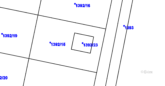 Parcela st. 1392/23 v KÚ Štítary na Moravě, Katastrální mapa
