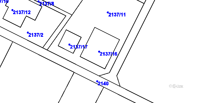 Parcela st. 2137/16 v KÚ Štítary na Moravě, Katastrální mapa