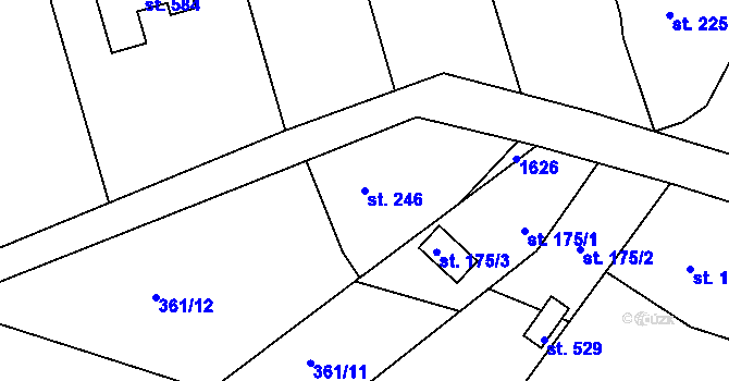 Parcela st. 246 v KÚ Štítina, Katastrální mapa