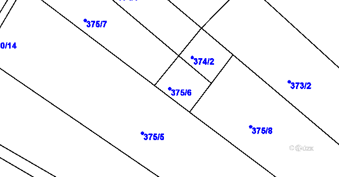Parcela st. 375/6 v KÚ Štítina, Katastrální mapa