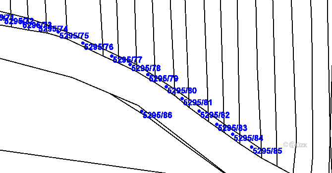 Parcela st. 5295/80 v KÚ Štítná nad Vláří, Katastrální mapa